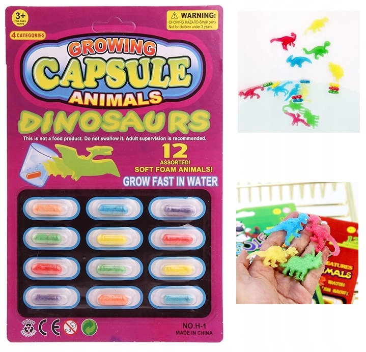 

Magiczne kapsułki Dinozaury rosnące w wodzie