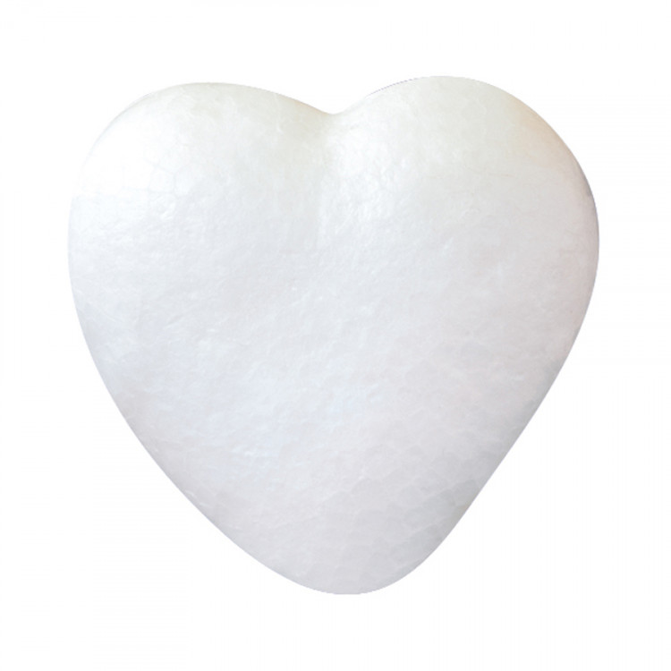 Srdce polystyren ozdoba dekorace 10 cm 25 ks