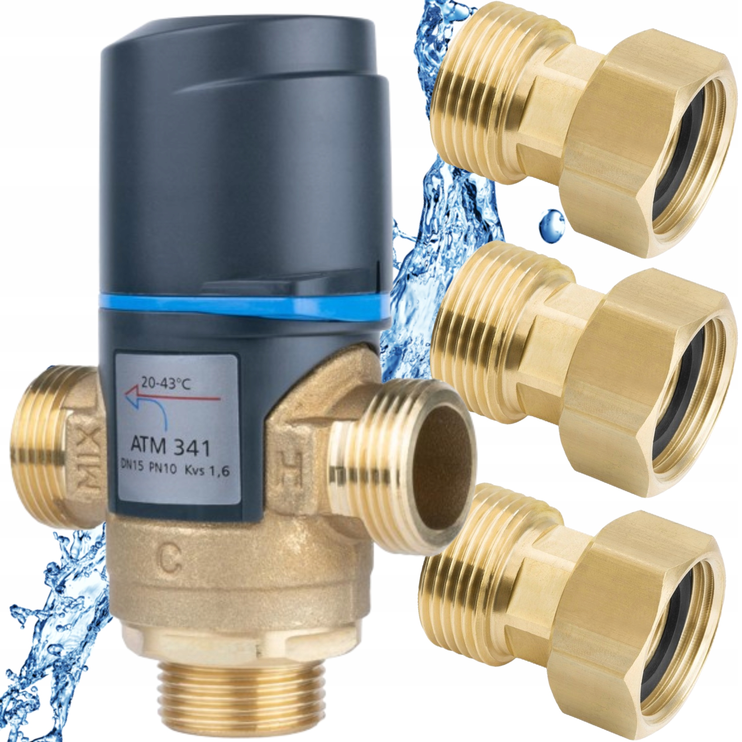 Zmiešavací Termostatický Ventil Afriso Atm 341 3/4" 20-43°C Polovičné Skrutky