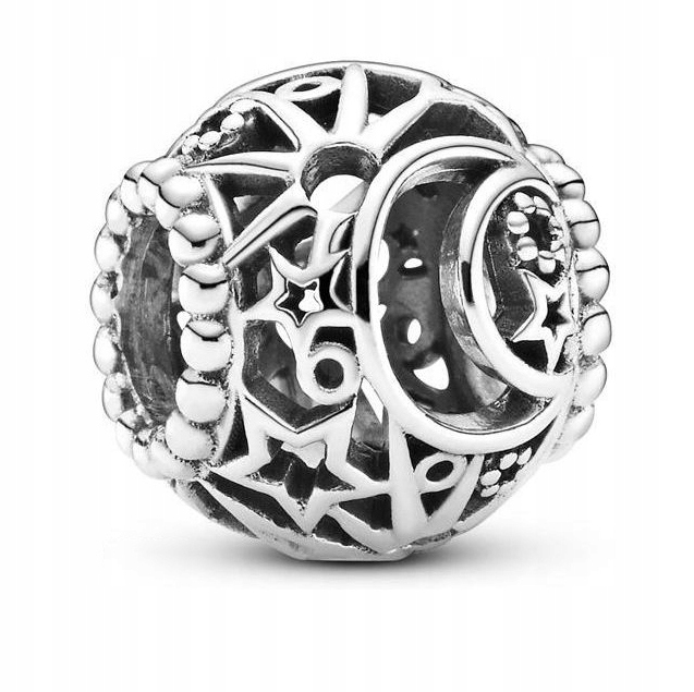 Stříbrný přívěsek Charms měsíc hvězdičky ZC802