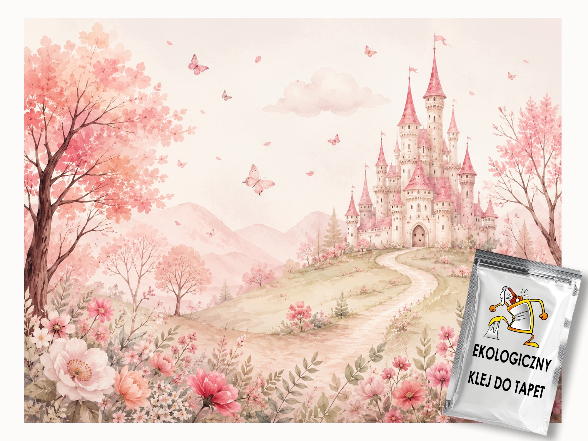 Fototapeta Flizelina Pohádka Zámek Palác Květiny Motýli 250x175 155g