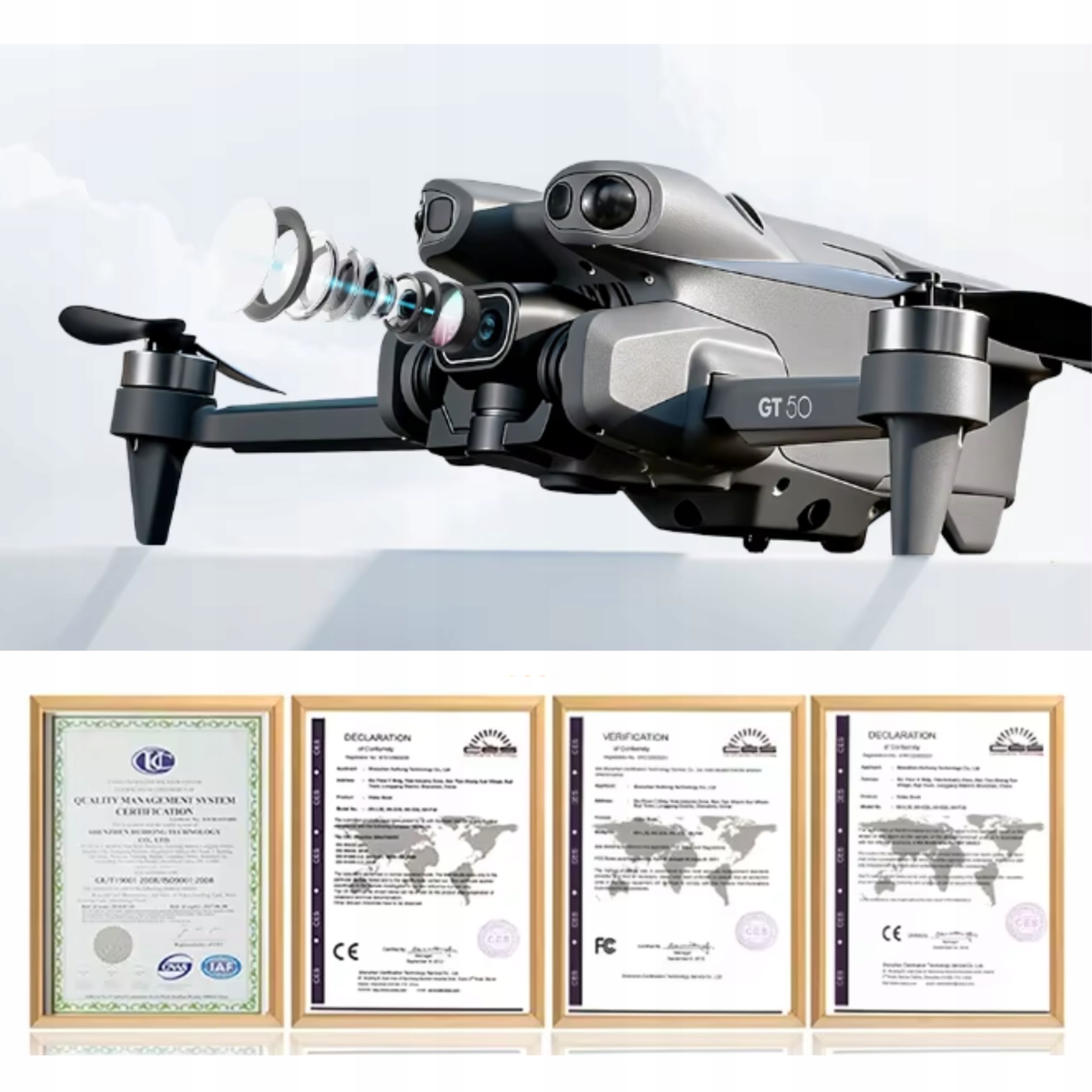 Dron 4K Wifi S Dvojitou Kamerou Gps Vyhýbání Se Překážkám Dálkové Ovládání Pouzdro Sd Karta