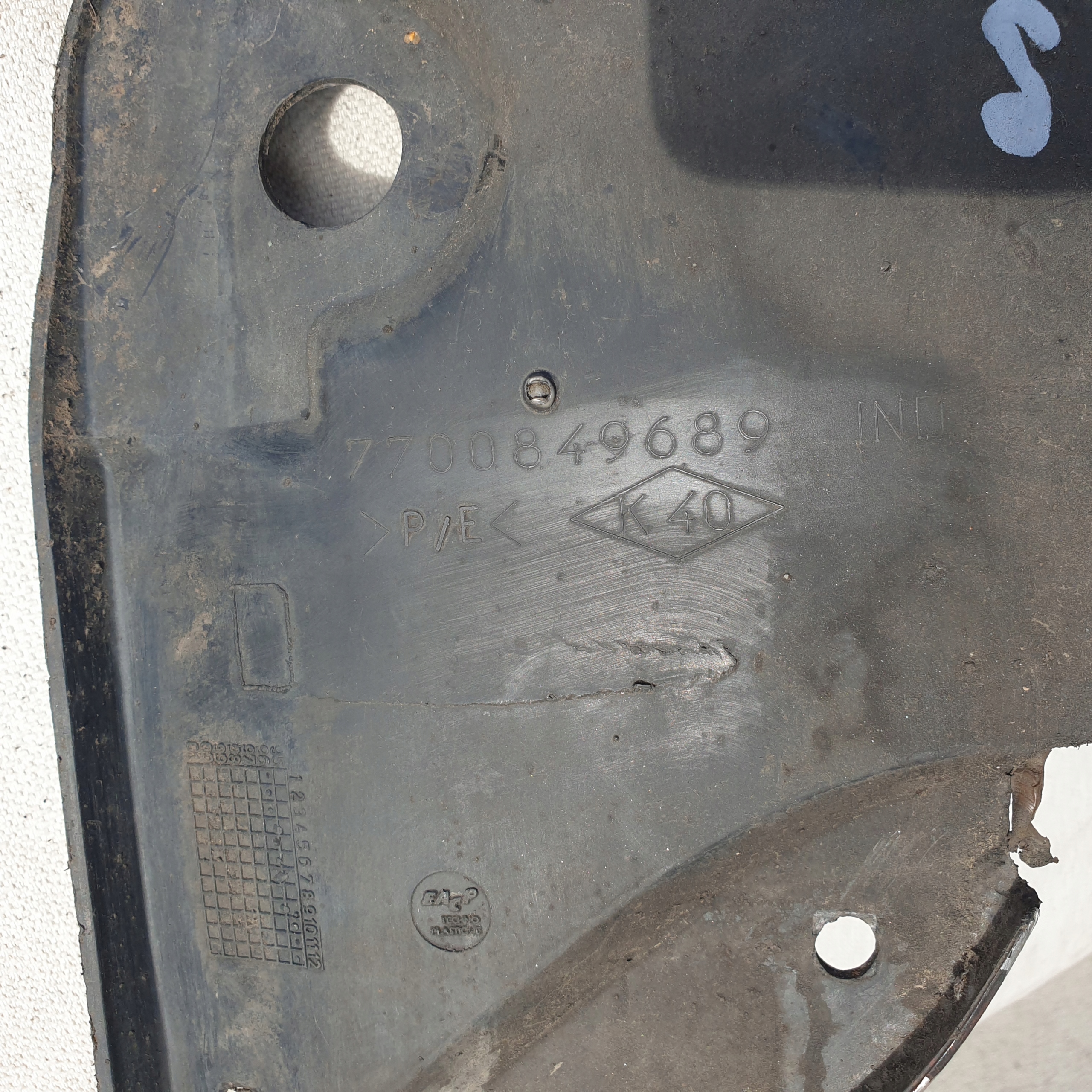mudguard cover right front RENAULT TWINGO and