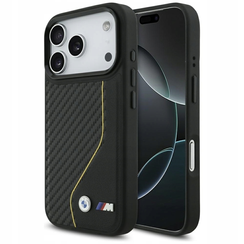 Bmw M Carbon Line & Logo MagSafe – Pouzdro pro iPhone 17 Pro (žluté)