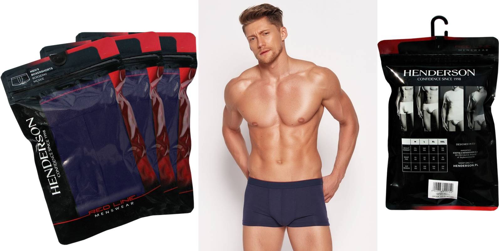 

3 szt Henderson Bokserki Red Line 18724-59X r.L