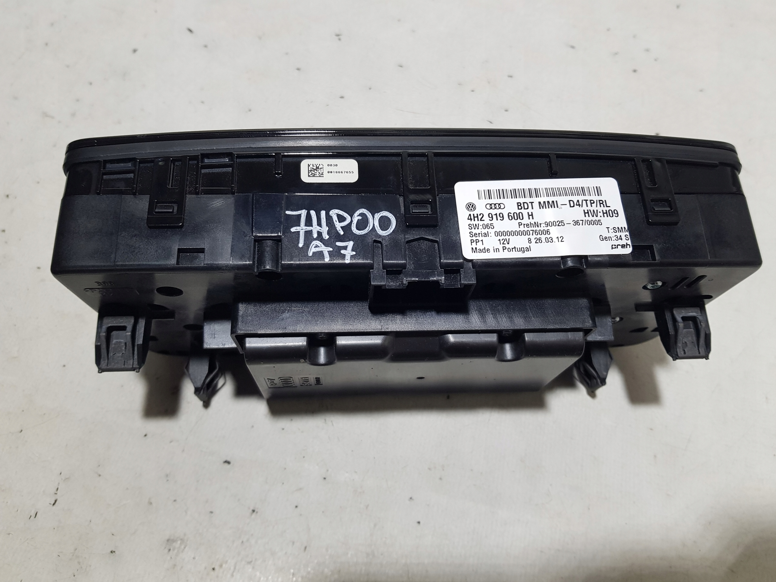 AUDI A8 D4 control panel MMI 4H2919600H