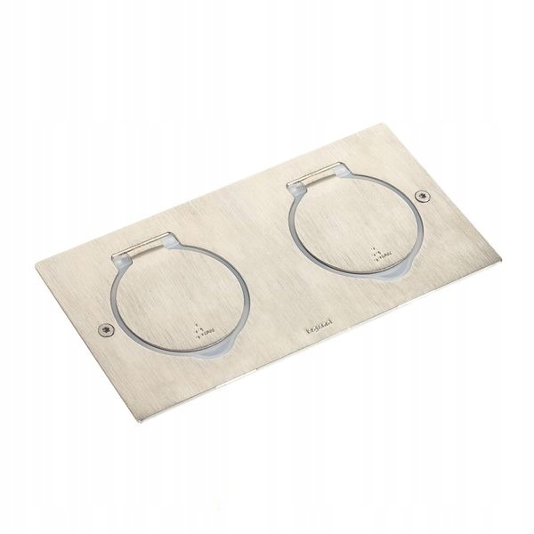 Legrand dvojitá podlahová zásuvka z brúsenej ocele IP44 089702