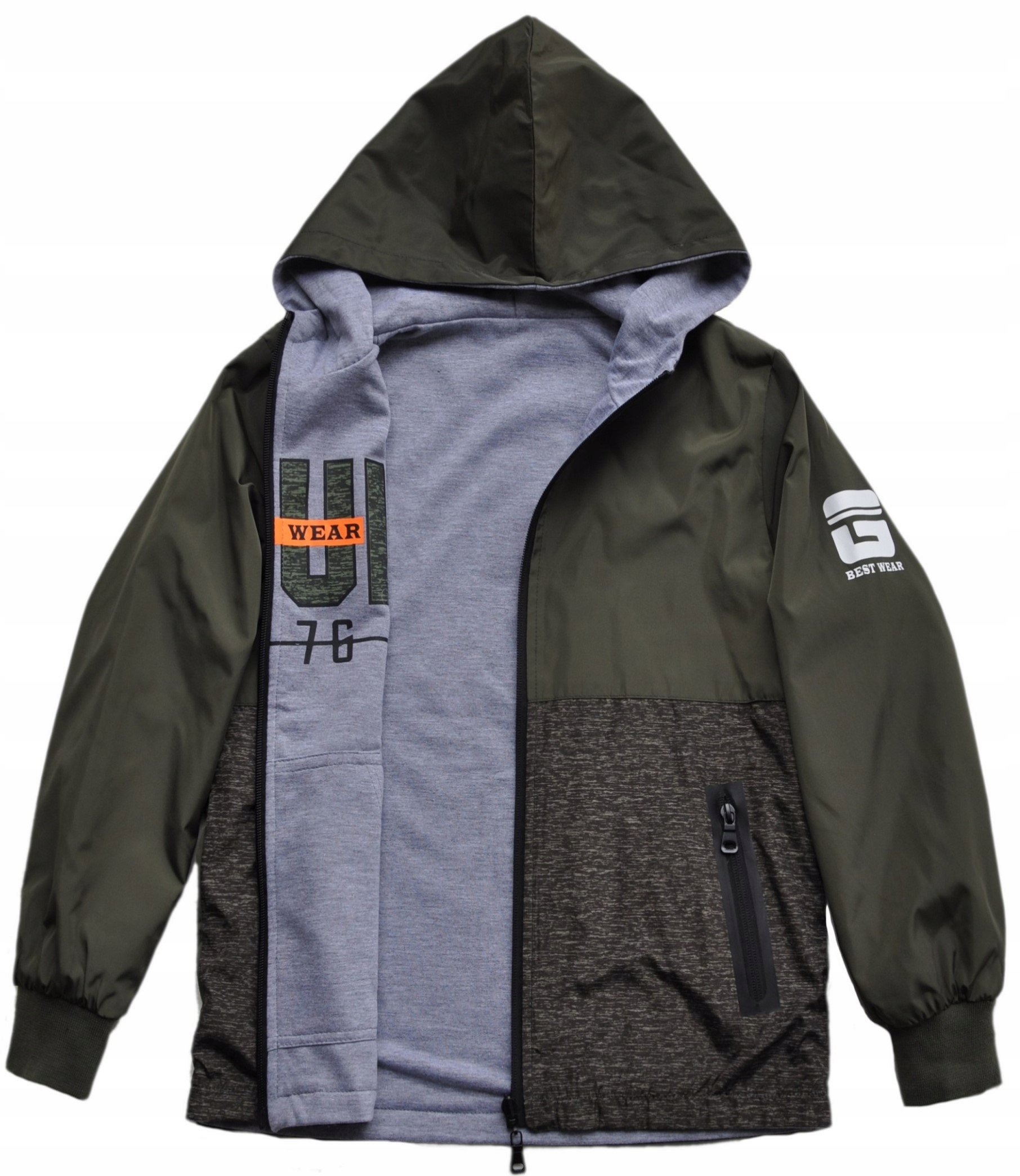 SOUL Kurtka DWUSTRONNA przejściowa khaki Wiosna/Jesień r 134/140 Płeć chłopcy dziewczynki