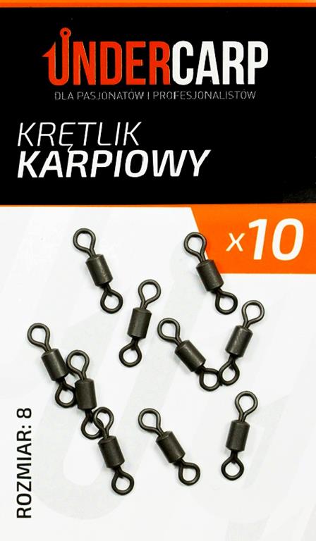 UnderCarp Krętlik karpiowy r.8 10szt.