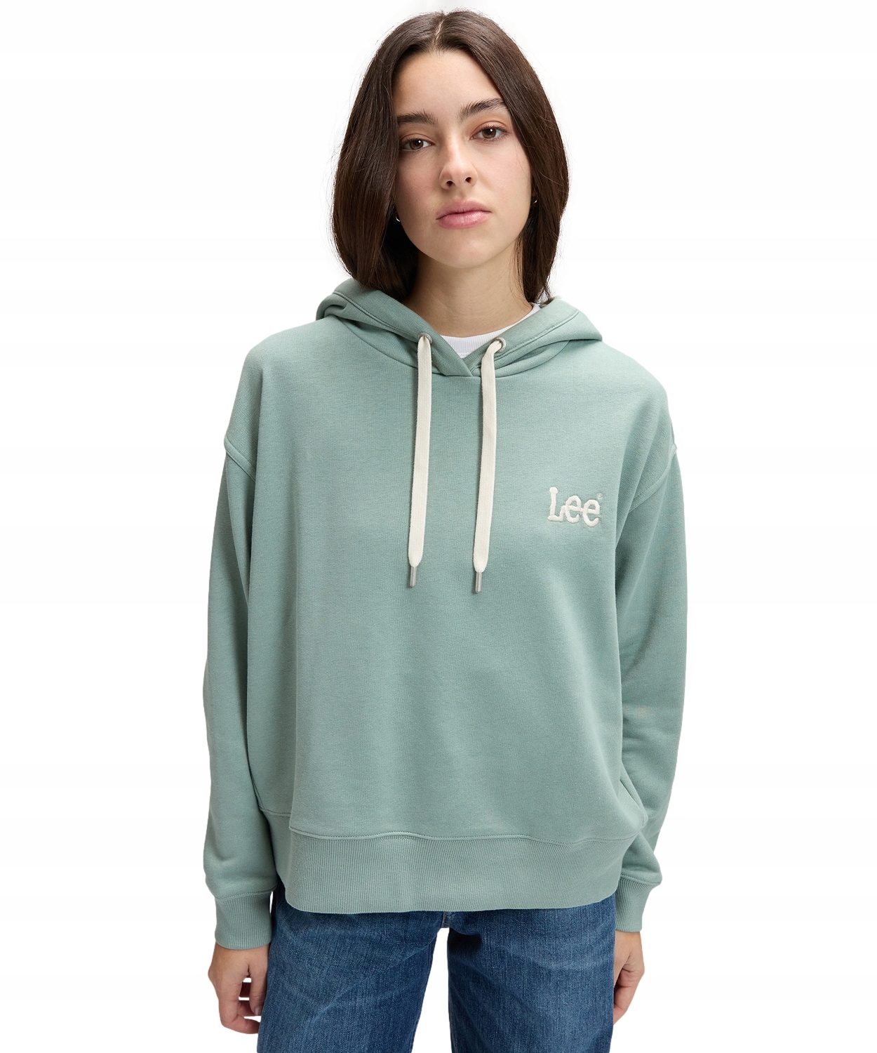 Mikina Lee Essential Hoodie 112376980 Desert Sage M