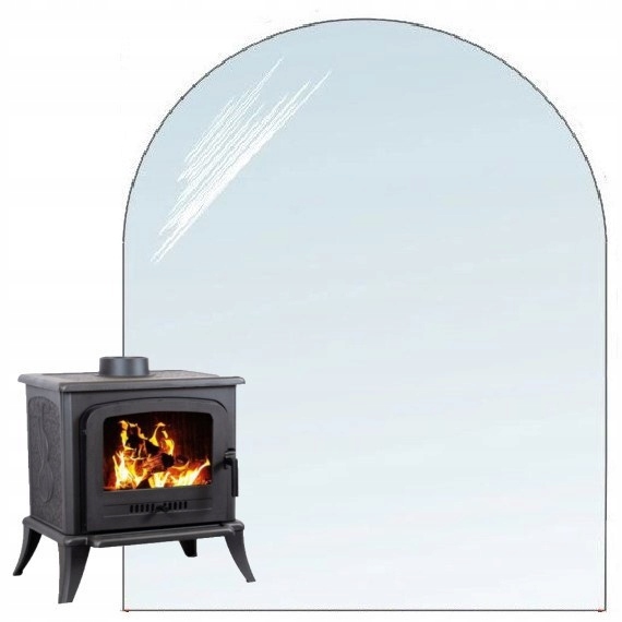Szyba Hartowana Pod Kominek Piecyk 100x100 cm