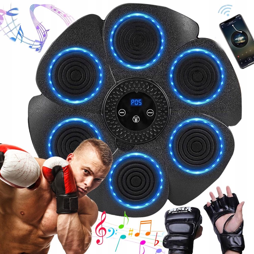 Ścianie Tarcza Bokserska Treningowa 18 Prędko Bluetooth Muzyką Z Rękawice