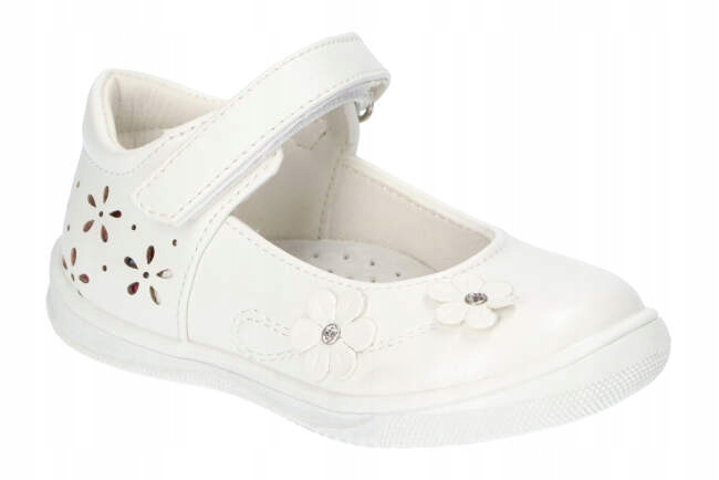 

American XD52 Balerinki Buty Dziecięce Rzep Wh 25