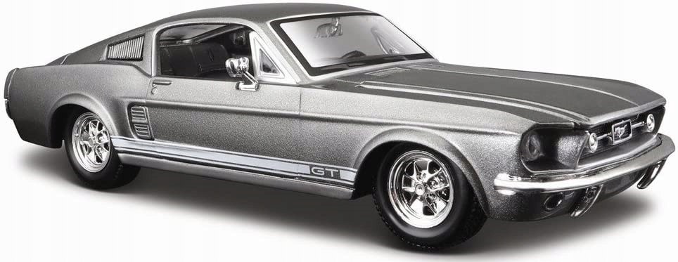 Ford Mustang Gt 1967 1:24 šedý model Maisto 31260