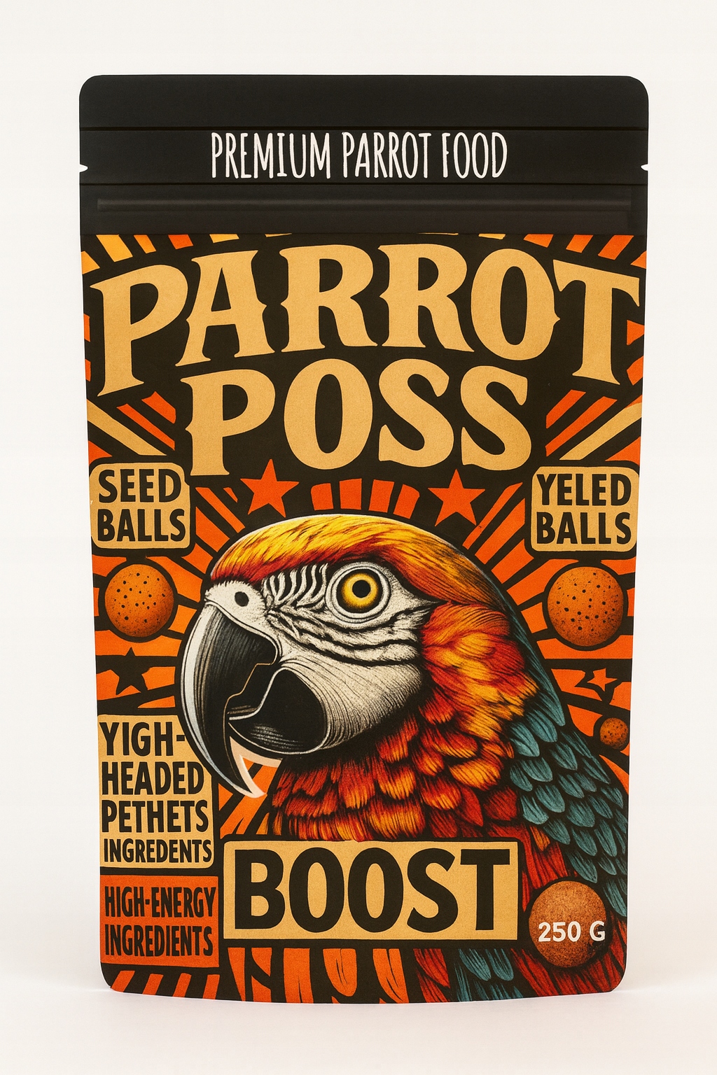 Parrot Pops Boost Hi Energy Big Parrot Krmivo pro papoušky 250 g