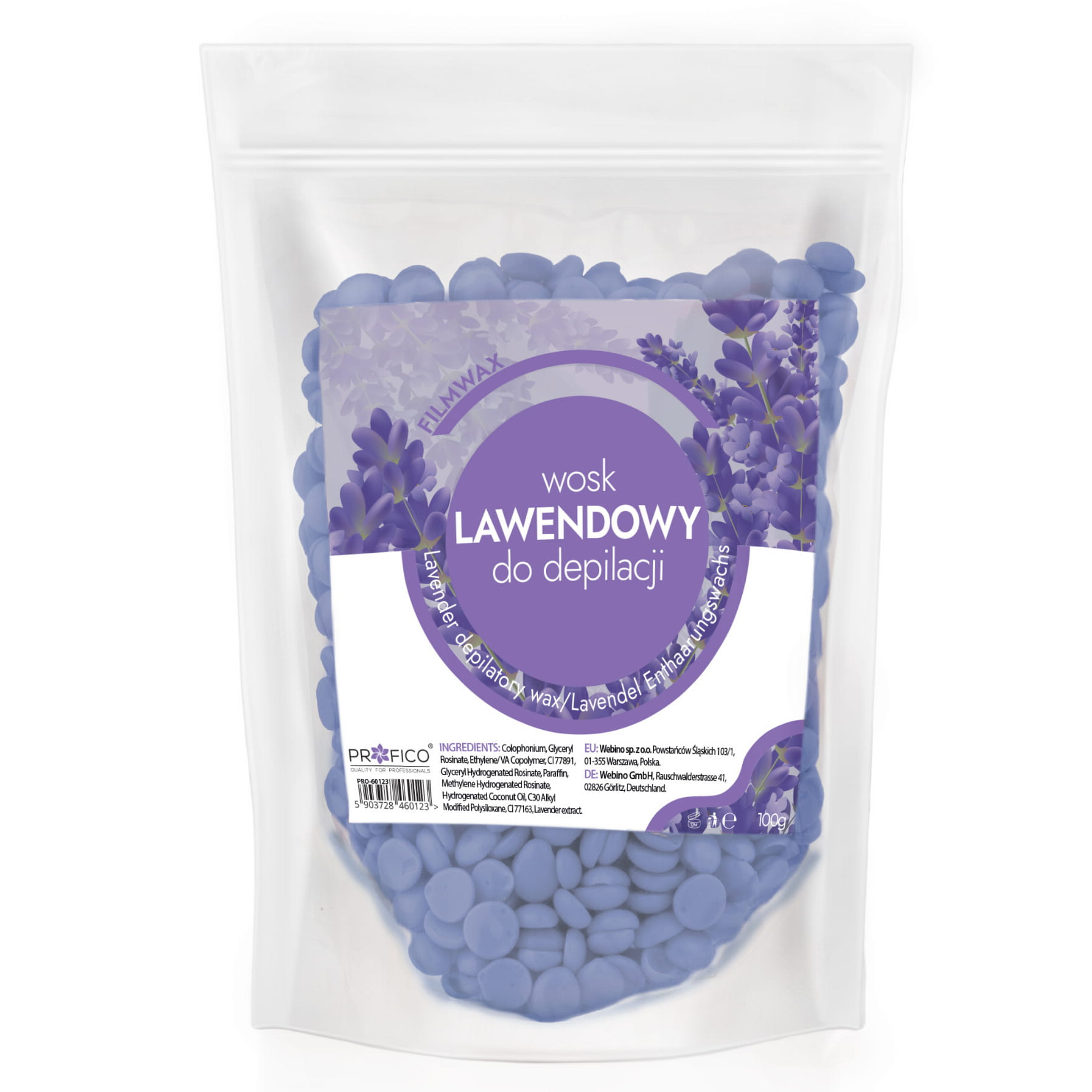 

Wosk Twardy w Granulkach Bezpaskowy 100 g Lawenda