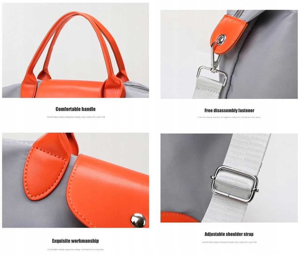 TOREBKA DAMSKA SHOPPER POJEMNA TORBA KOLORY ELEGANCKA TURYSTYCZNA BAGAŻ Materiał dominujący nylon