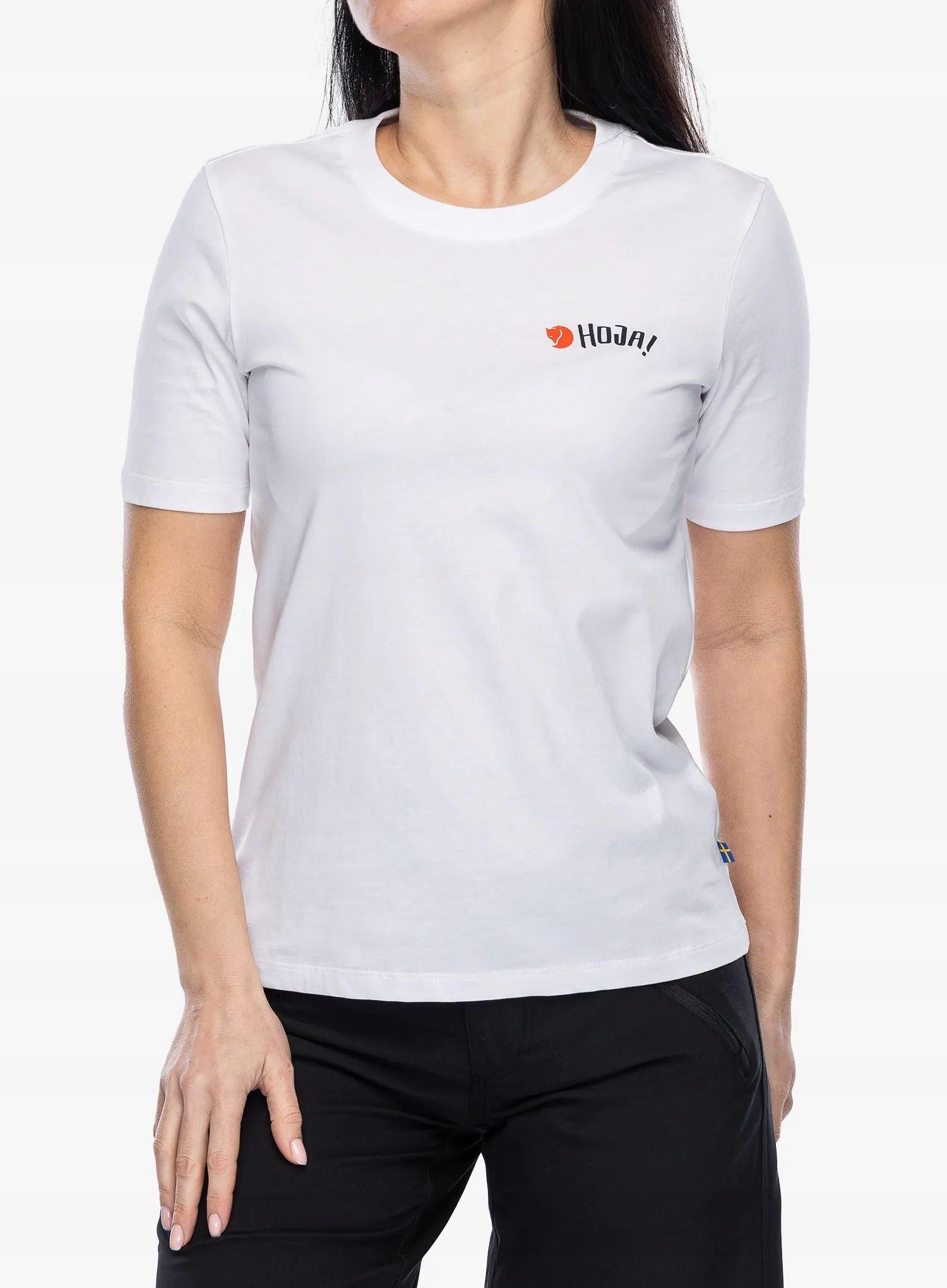 Koszulka bawełniana damska Fjallraven Hoja T-shirt white L