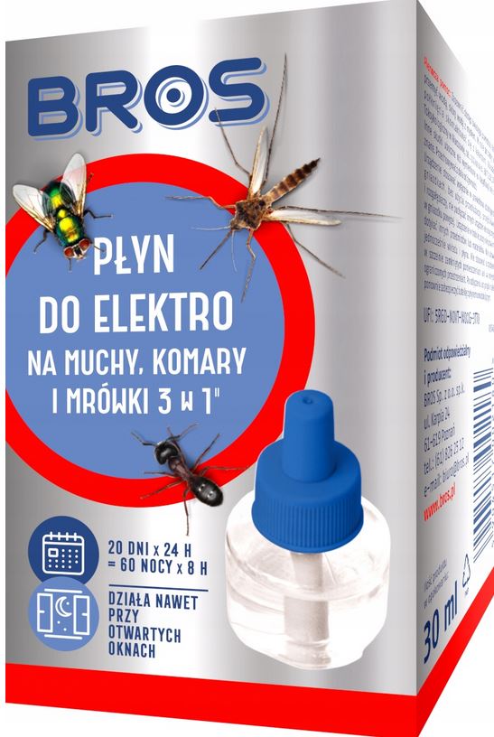 

Bros Płyn Do Elektro 3w1 Muchy Komary Mrówki Zapas