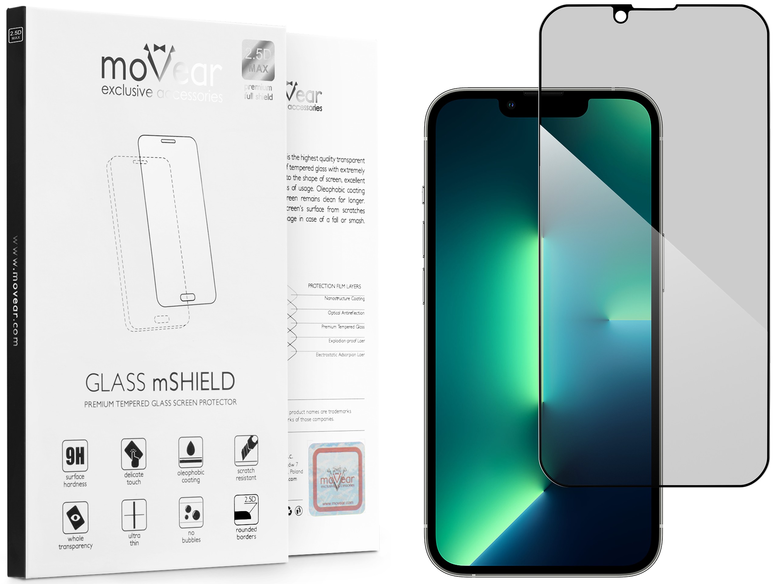 

Szkło Anty Spy privacy do iPhone 14 13 13 Pro