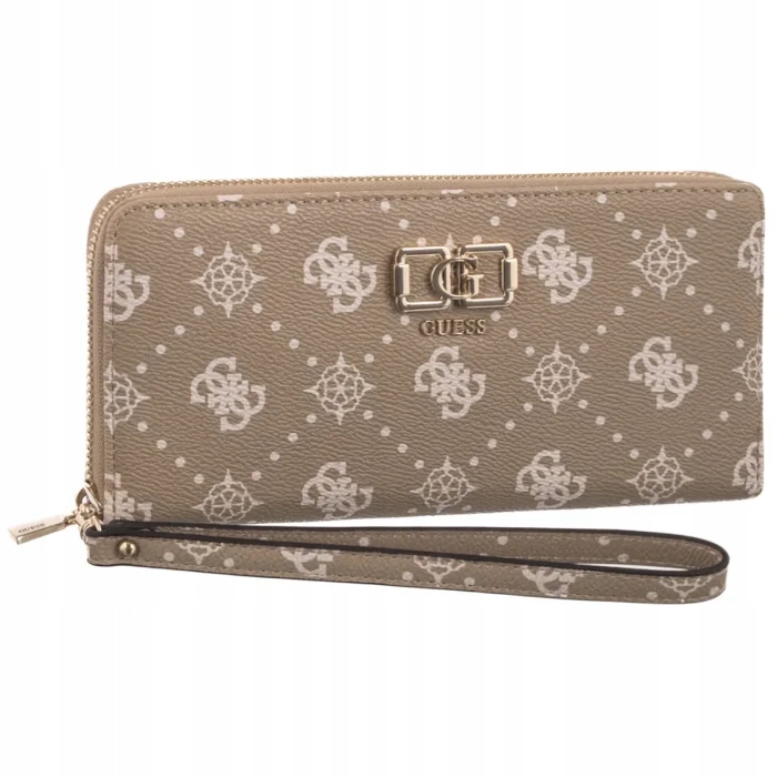 Peněženka Guess Emelie Logo Slg Lrg SWGP99 28146 Biscotti Logo Béžová