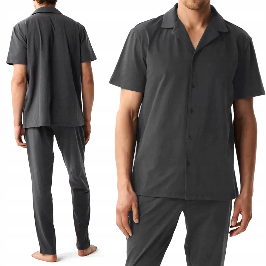 Atlantic BNMP-002 pánské pyžamo bavlněné elegantní košilové L