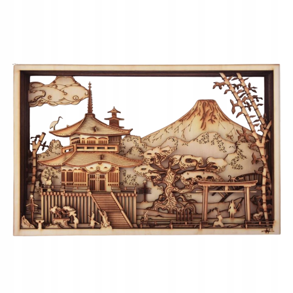 3D obraz Arikira – Japonský viacvrstvový chrám 60x40 cm Darček