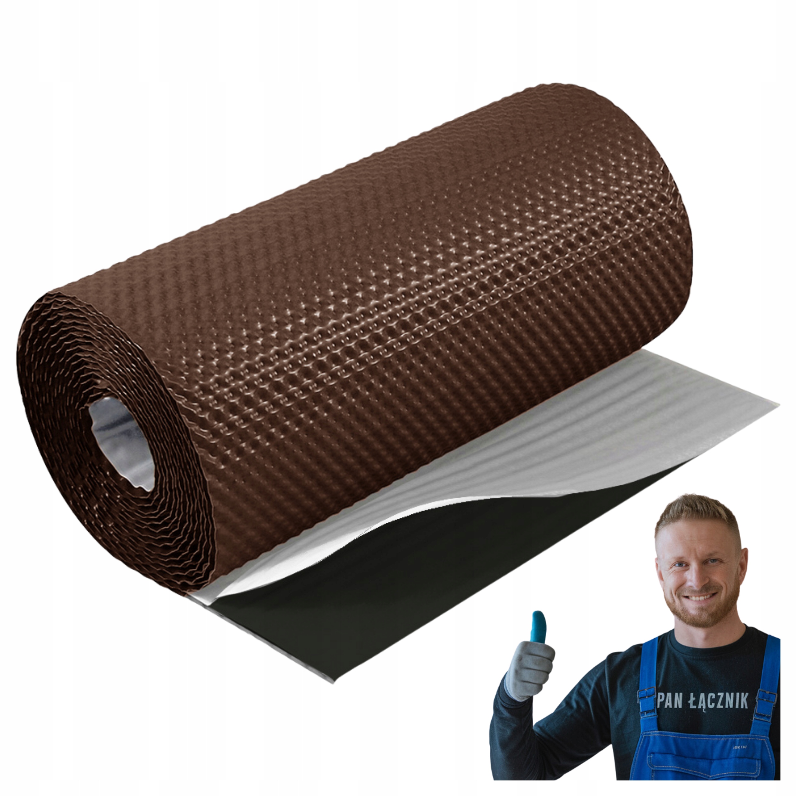 Komínová páska Dekarska hliníková 3D 290 mm RAL8017 Hnědá 5 m