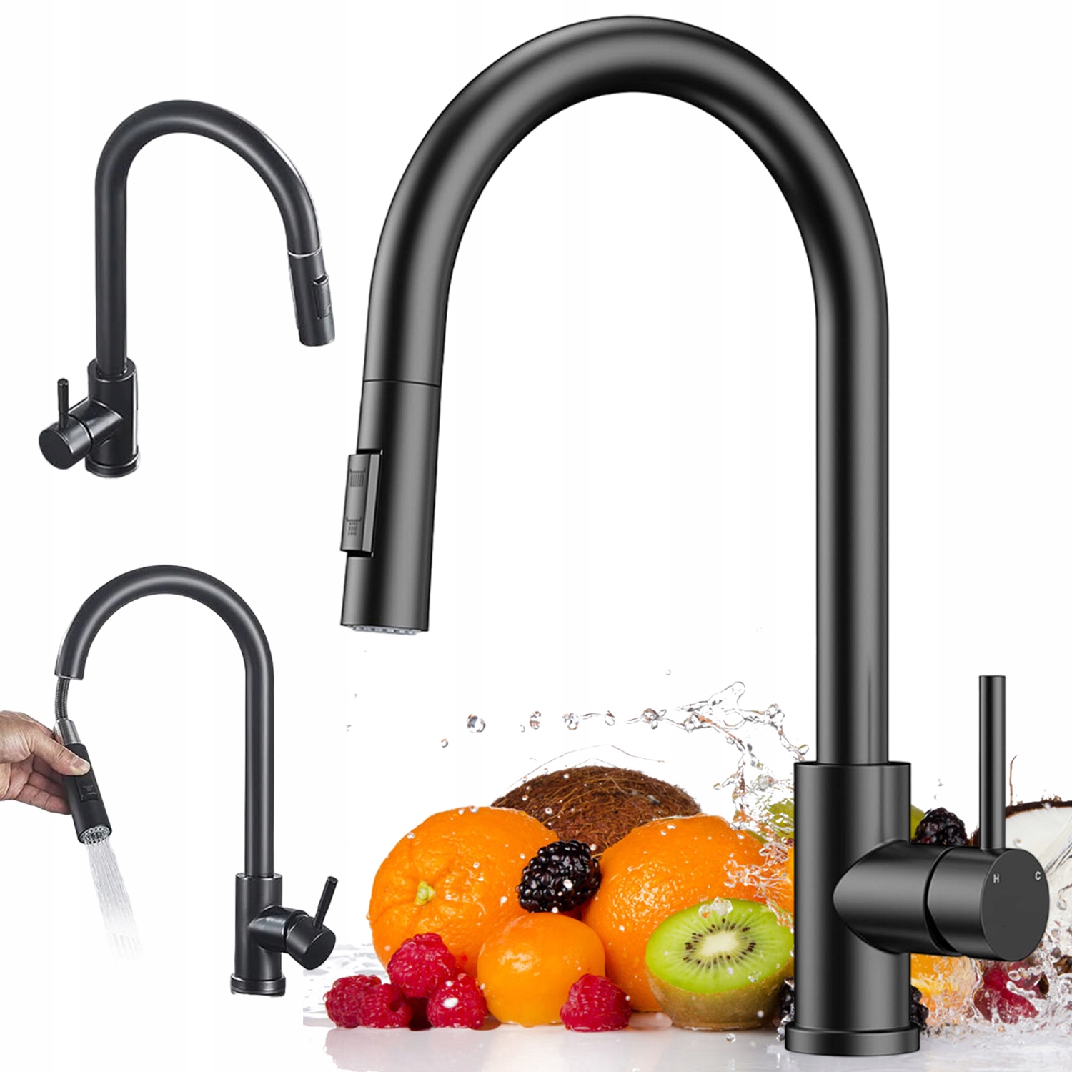 Vidlička Kitchen 2 Proudy 360° Otočná, Vysunutá, 60 CM, Vysoká Kvalita