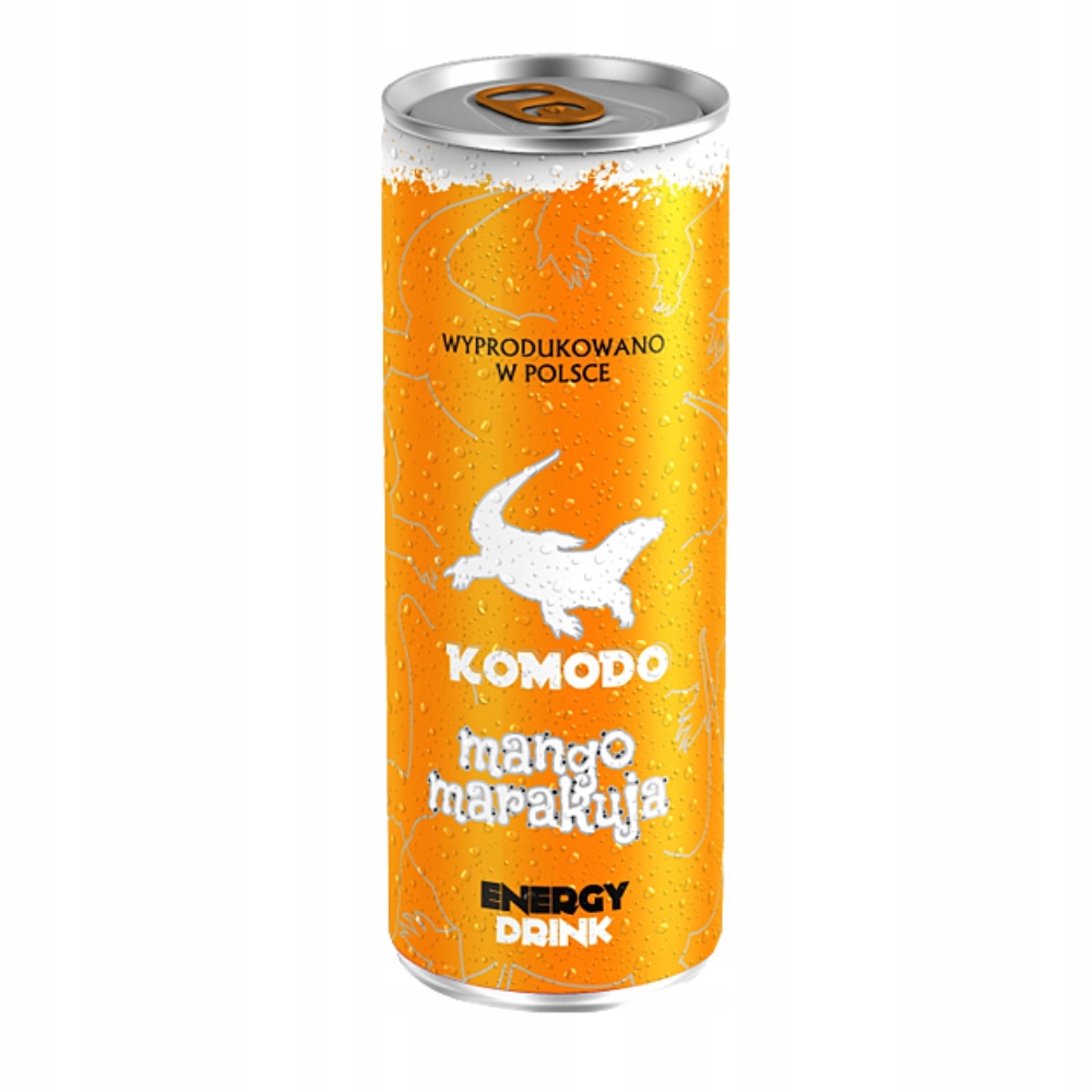 ENERGY DRINK KOMODO MANGO-MARAKUJA PUSZKA 250ML Marka Komodo