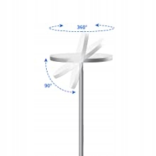 Szara Lampa Stojąca Podłogowa 175CM 30W+5W Z pilotem, ściemnialna Rodzaj gwintu zintegrowane źródło LED