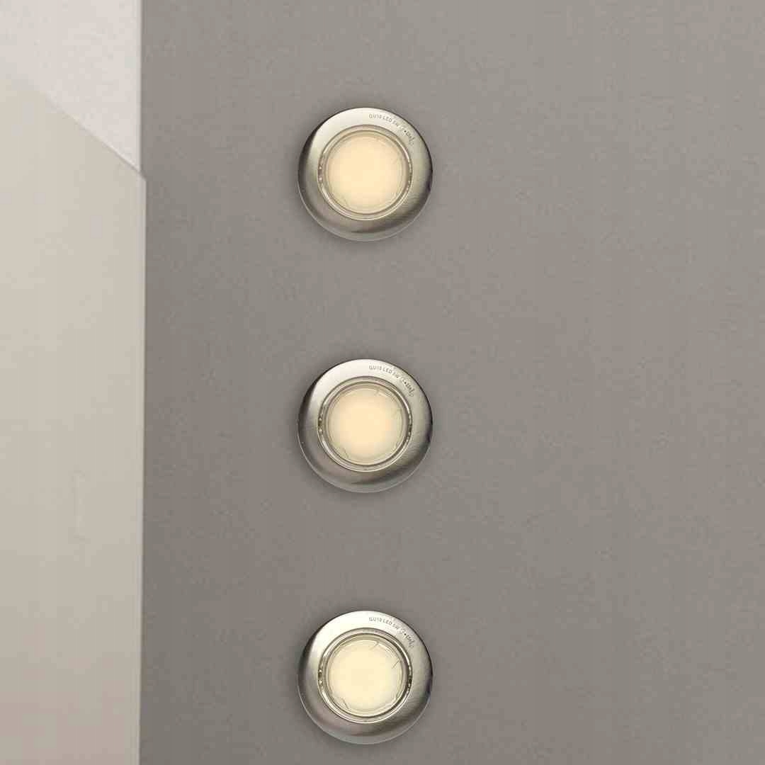 OCZKO OKRĄGŁE GU10 1X5W LED SATYNA Długość/wysokość 1 cm