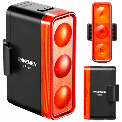 Zadní světlo na kolo Ravemen TR500 500lm Osvětlení Usb-c Led Senzor