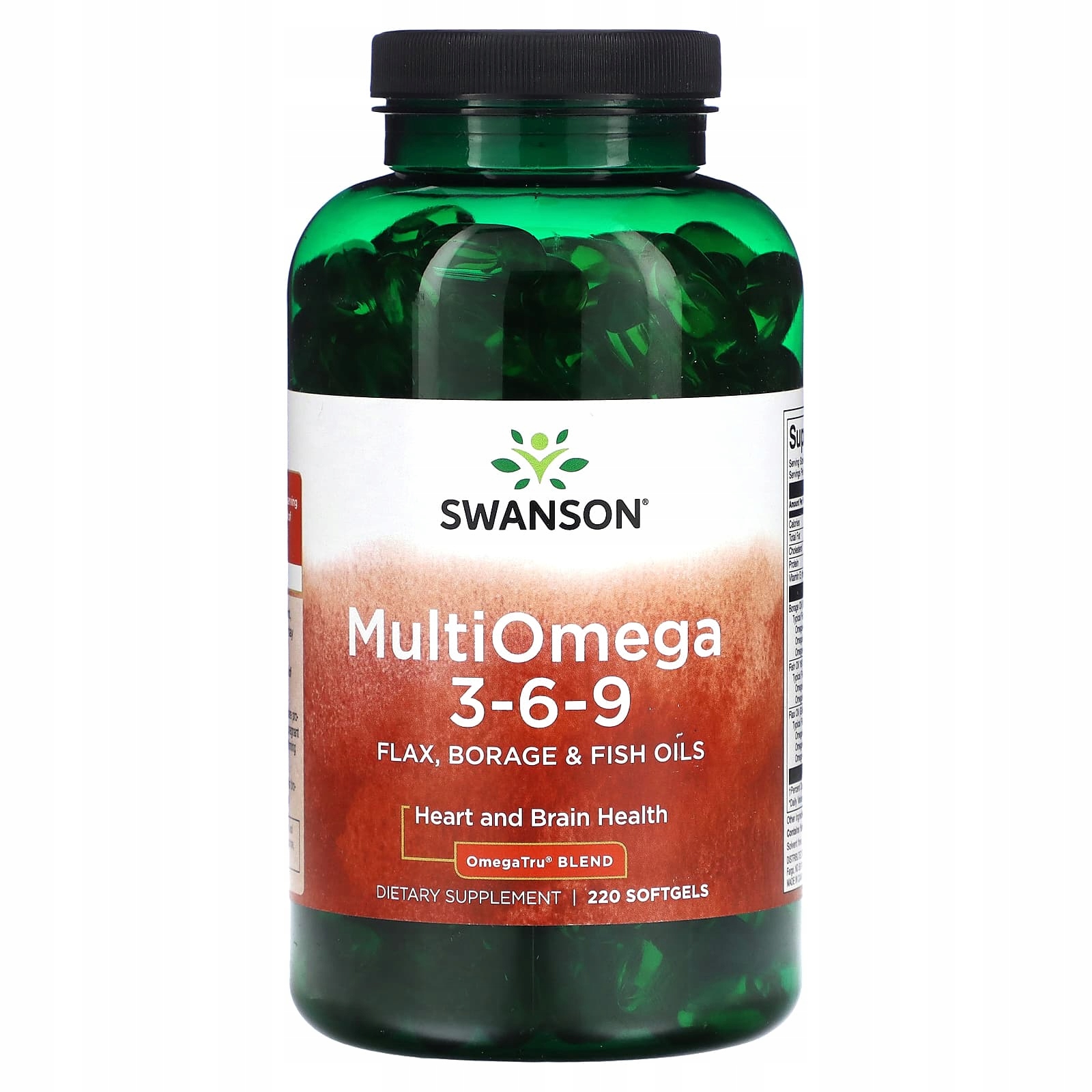 Swanson Multi Omega 3-6-9 Komplex esenciálních mastných kyselin 220 kapslí
