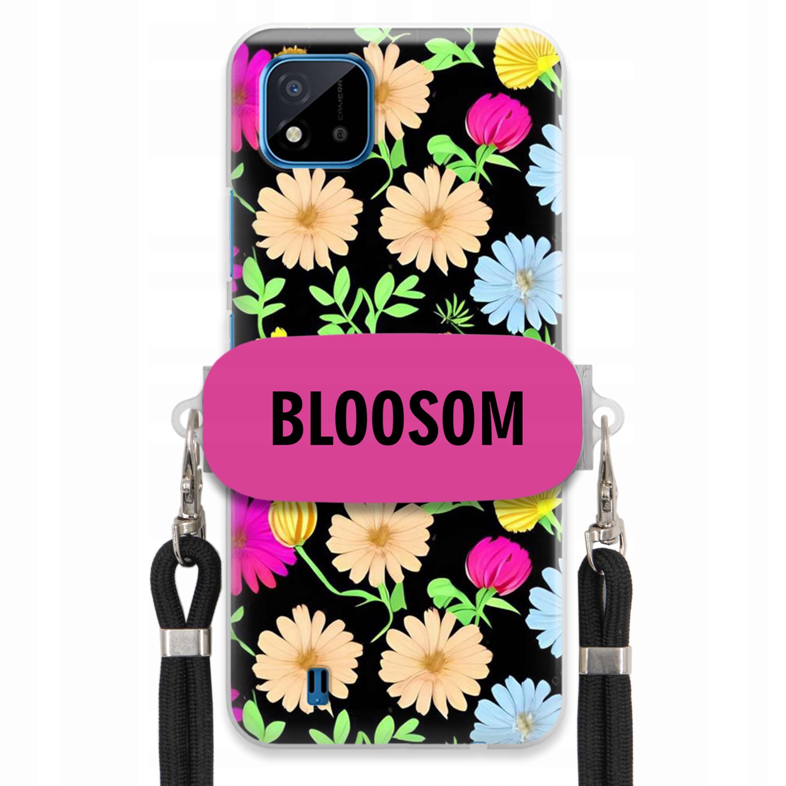 Pouzdro Držák Crossbody Pro Realme C11 2021 Kryt Case Květiny Bloosom Flower