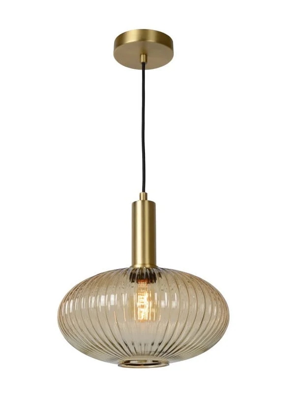 Lucide Závěsná lampa Maloto E27 40W, Sklo, nastavitelná výška