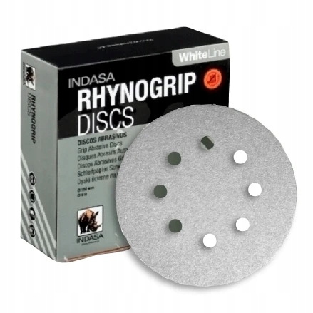 

Indasa Krążek ścierny Rhynogrip White 125/8H P120
