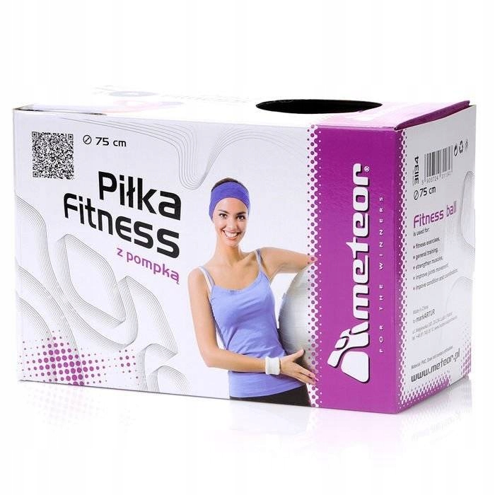 PIŁKA GIMNASTYCZNA REHABILITACYJNA Z POMPKĄ 75 cm Kod producenta 31134