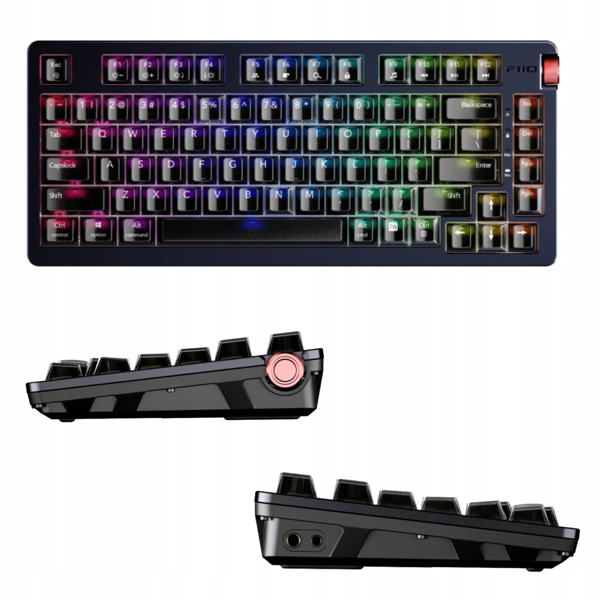 Klawiatura Gamingowa Mechaniczna Z Kartą Dźwiękową Hi-fi Rgb Fiio KB3