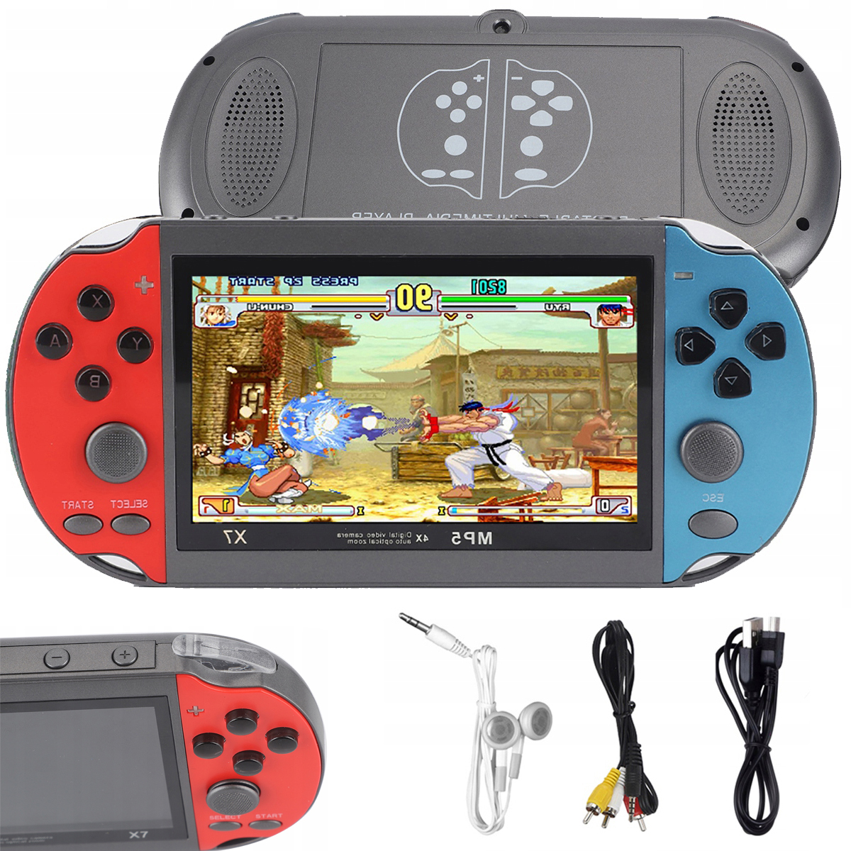 Konsola Przenośna Do Gier X7 8G Gra Retro Mini 4,3 Cala Idealny