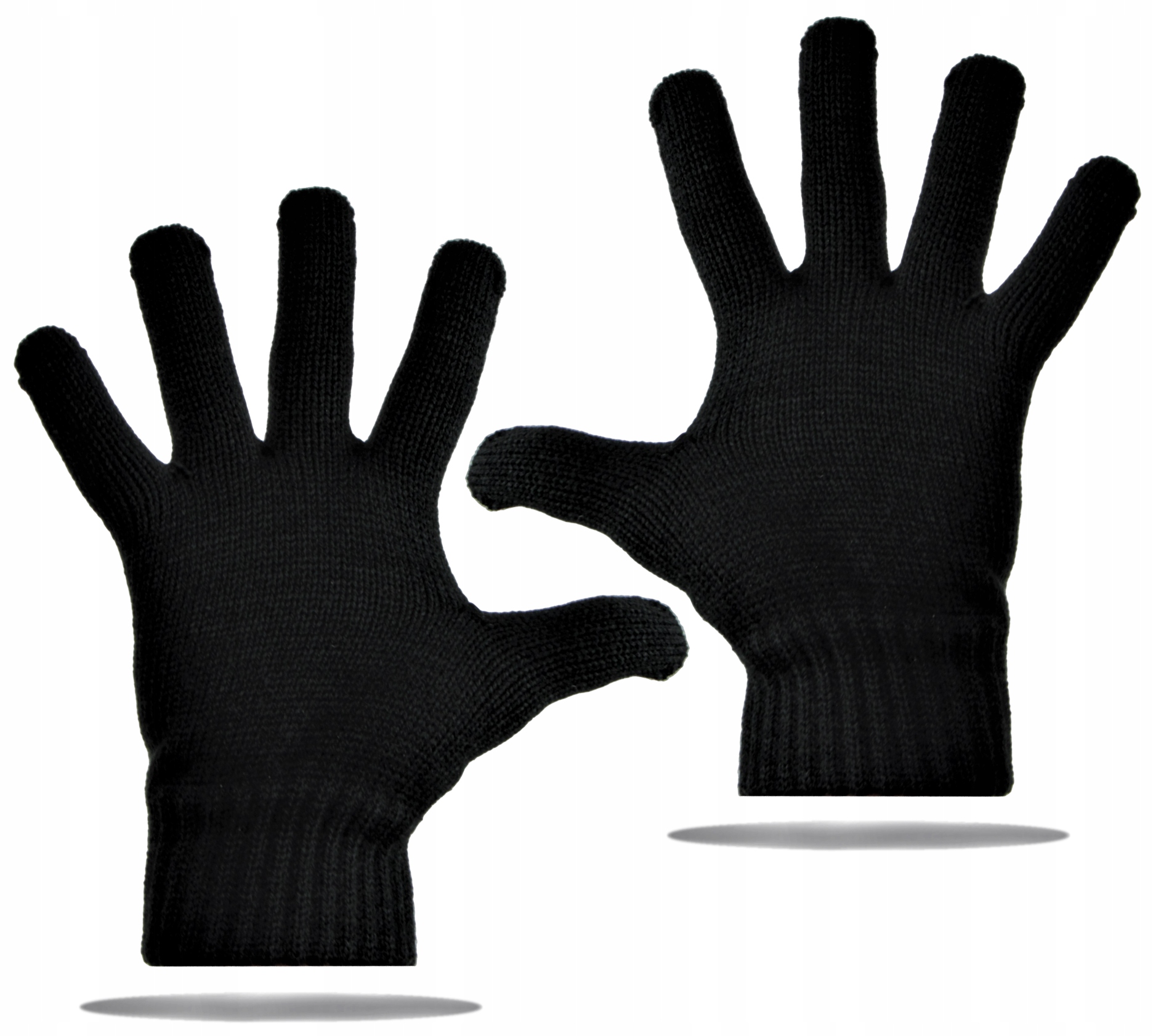 

Rękawiczki Zimowe Ciepłe Męskie Czarne Rękawice