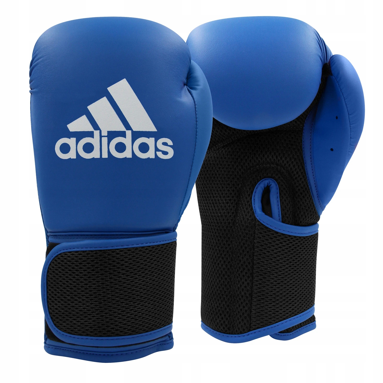 Rękawice Bokserskie Adidas Hybrid 25 na rzep fitness Niebieskie 12 oz