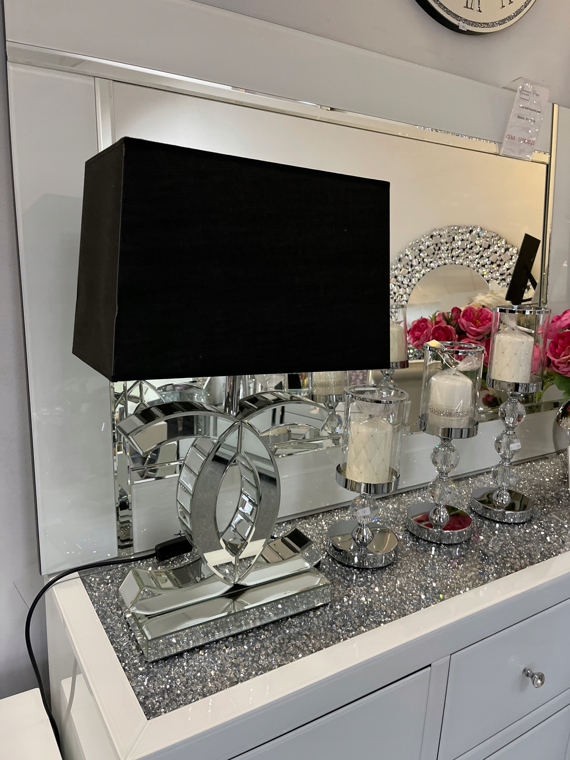 Lampa Stołowa Lustrzana Glamour Marka inna