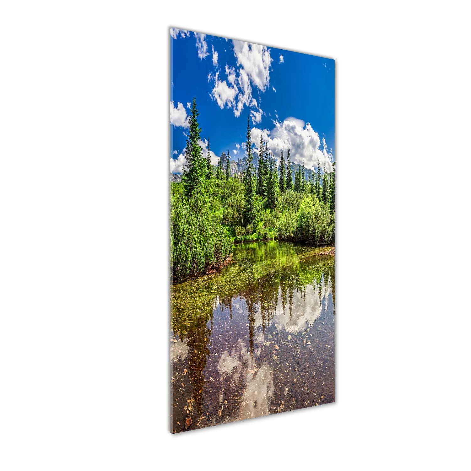 

Foto obraz szkło akrylowe Jezioro w górach 50x125