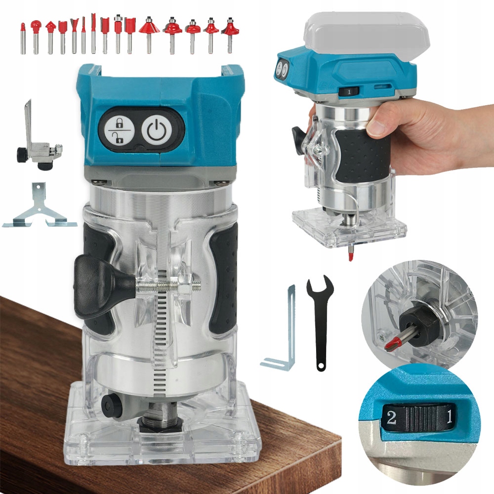 Horní frézka na dřevo Řezačka 600 W pro truhlářské obrábění