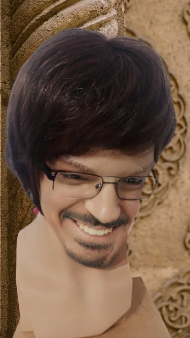 Krátká přírodní pánská paruka Hans Jean mono part hnědá Neessaja wigs shop