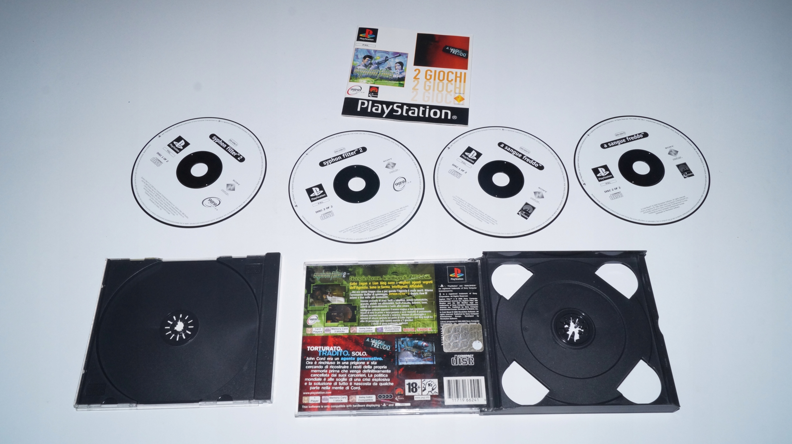 2 games syphon filter 2 , a sangue freddo PSX PS1 Tematyka gry akcji