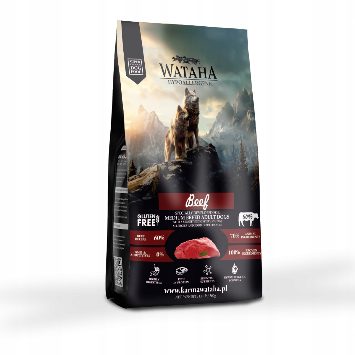 Wataha Hypoalergenní krmivo pro psy Hovězí maso s rýží 2 kg