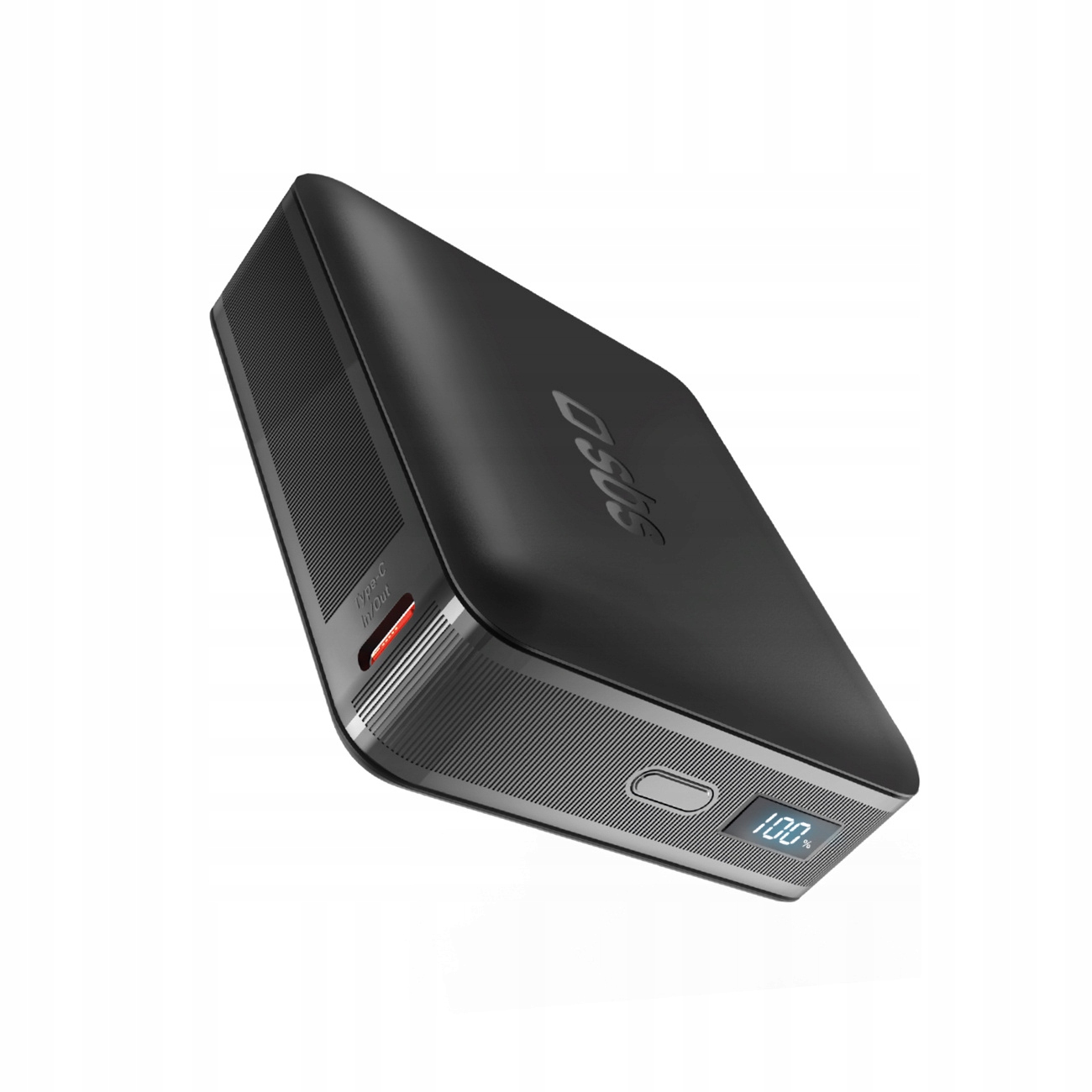 Powerbanka s LCD displejom 20000 mAh Usb-c 65W čierna prenosná