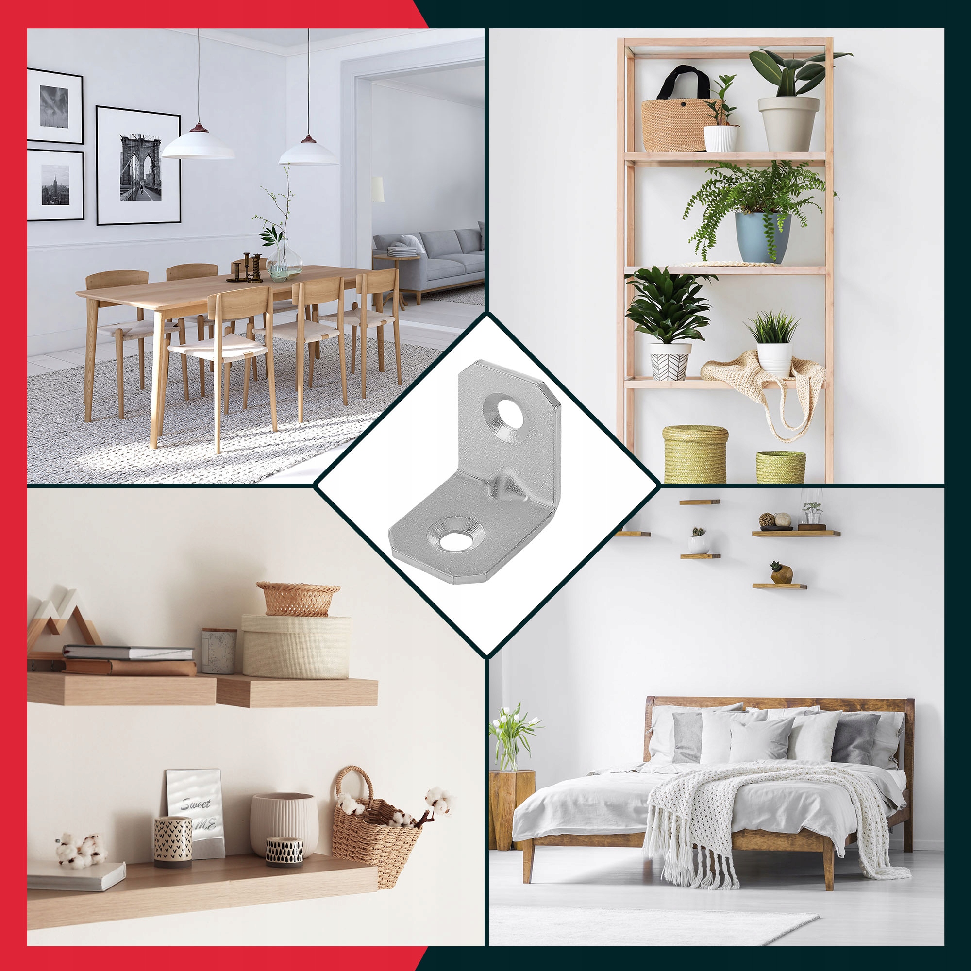 KĄTOWNIK ŁĄCZNIK CIESIELSKI 20x20x16 Długość 2 cm